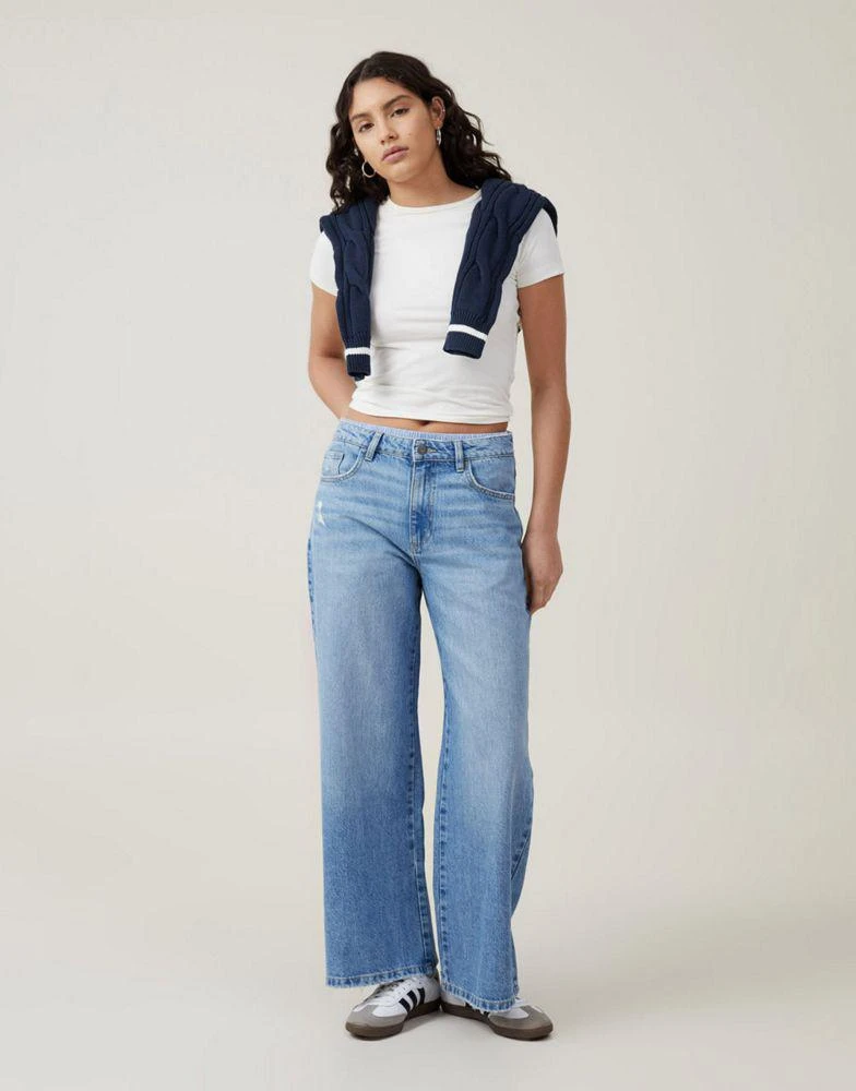 Cotton:On Cotton:On Relaxed wide jean in breeze blue worn 1