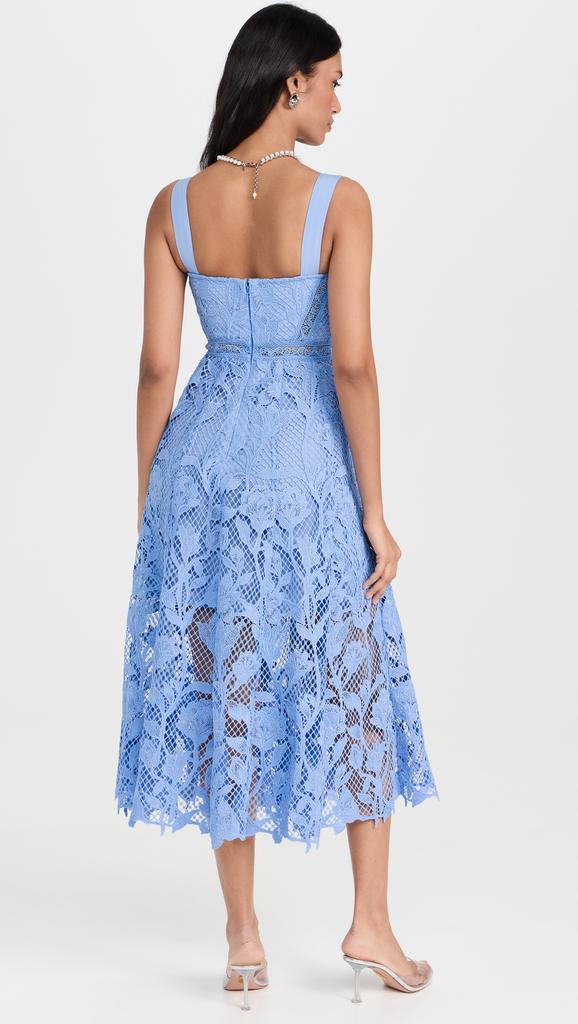 Self Portrait Blue Lace Midi Dress