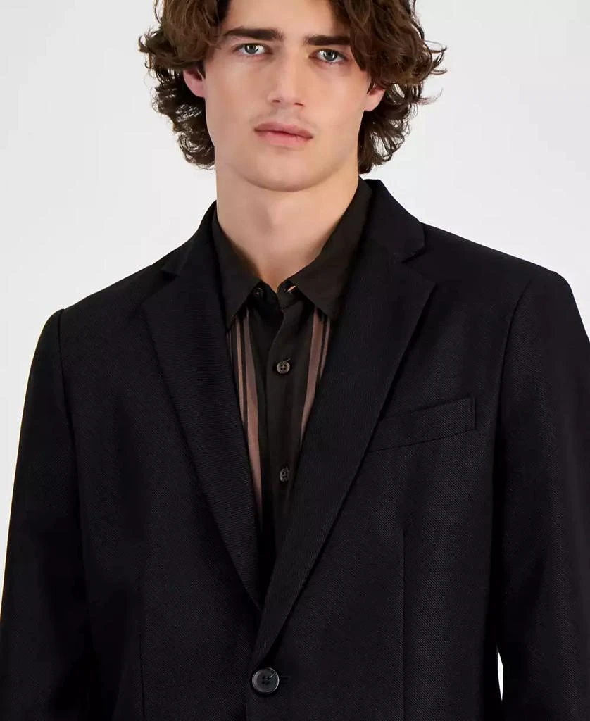 GUESS Men's Shimmer Twill Relaxed Fit Blazer 3