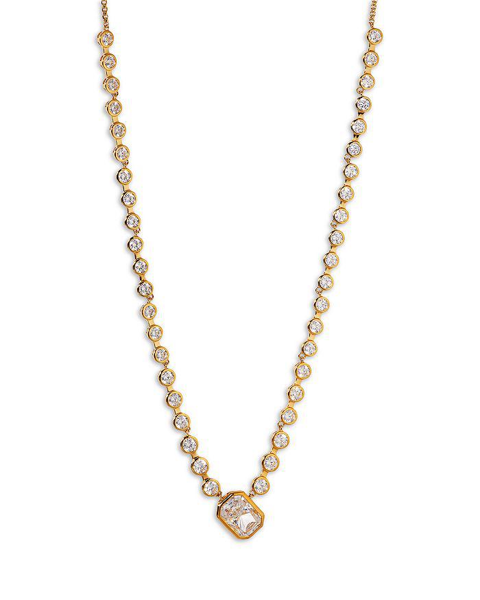Nadri Bklyn Cubic Zirconia Bezel Collar Necklace, 16"-18"