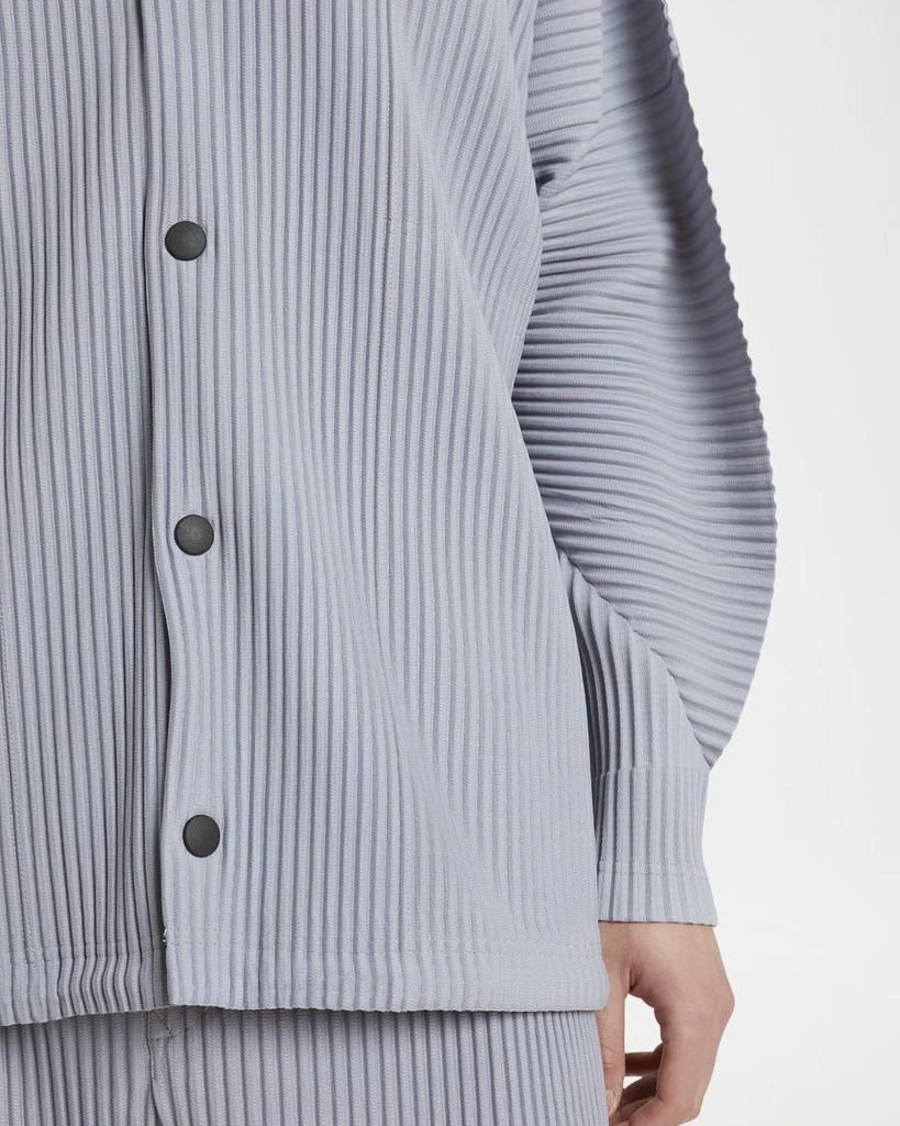 Homme Plisse Issey Miyake Men's Pleated Snap-Front Overshirt 5