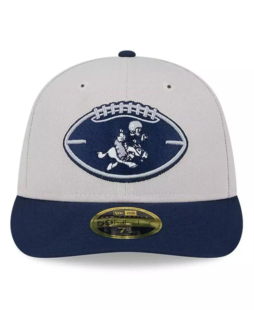New Era Men's Stone/Navy Dallas Cowboys 2024 Sideline Historic Low Profile 59FIFTY Fitted Hat 3