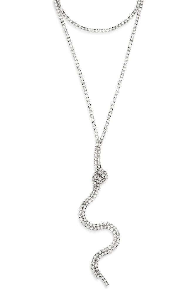 Nordstrom Layered Crystal Y-Drop Necklace