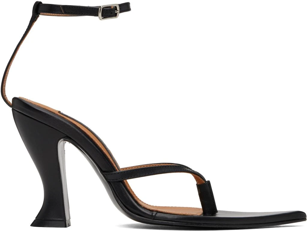 pushBUTTON Black Pointy Heels 1