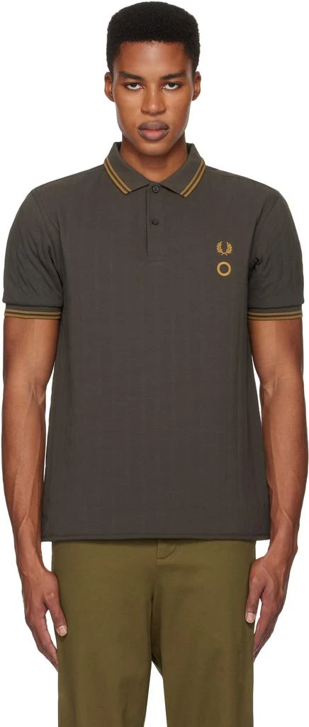 Craig Green Black Fred Perry Edition Short Sleeve Quilted Polo 1