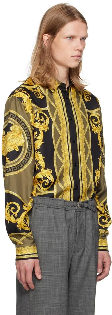 Versace Black & Gold 'La Coupe Des Dieux' Silk Shirt 2
