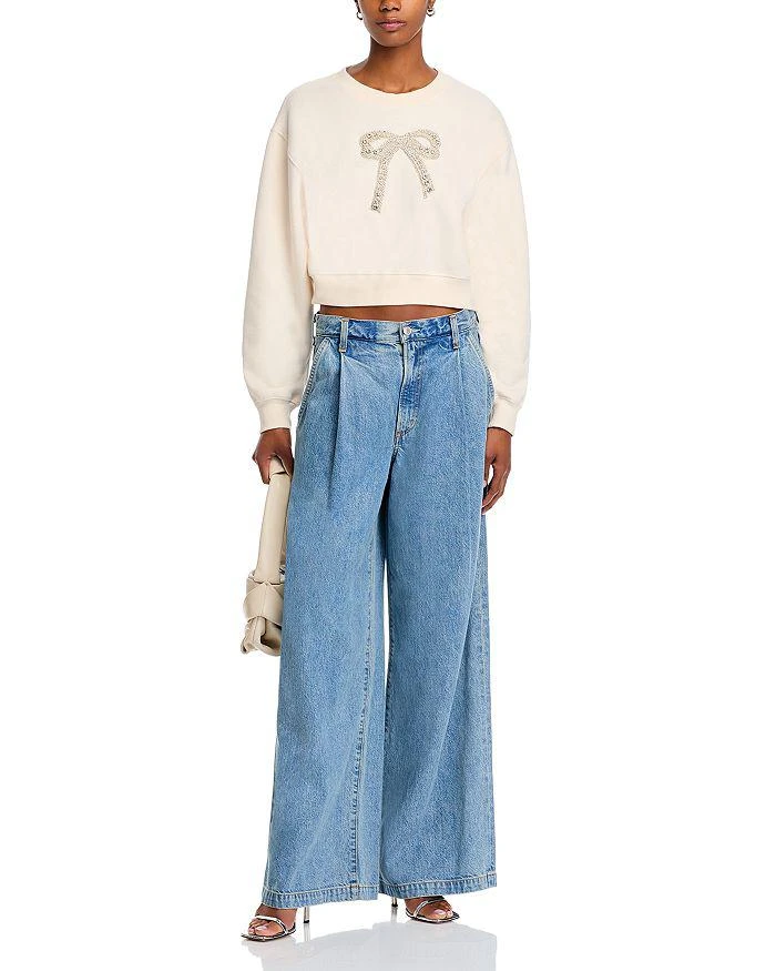 LOVESHACKFANCY Rylan Embellished Bow Sweatshirt 2