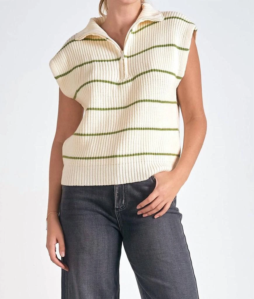 Elan Elan - Zip Front Sweater Vest