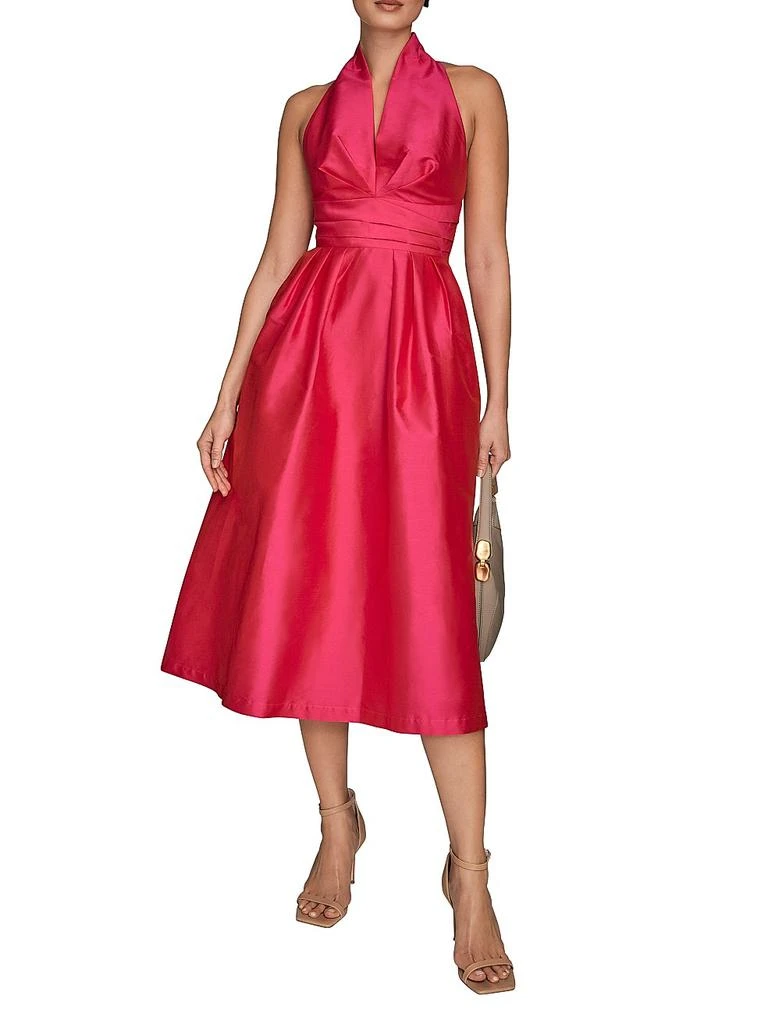 Donna Karan Taffeta Halterneck Midi-Dress 2