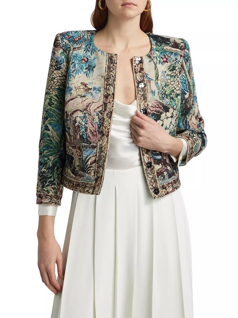 L'Agence Lian Cotton-Blend Collarless Jacket 3