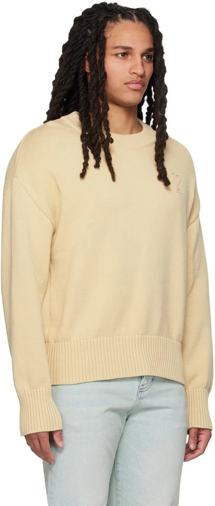 AMI Paris Beige Ami de Cœur Sweater 2