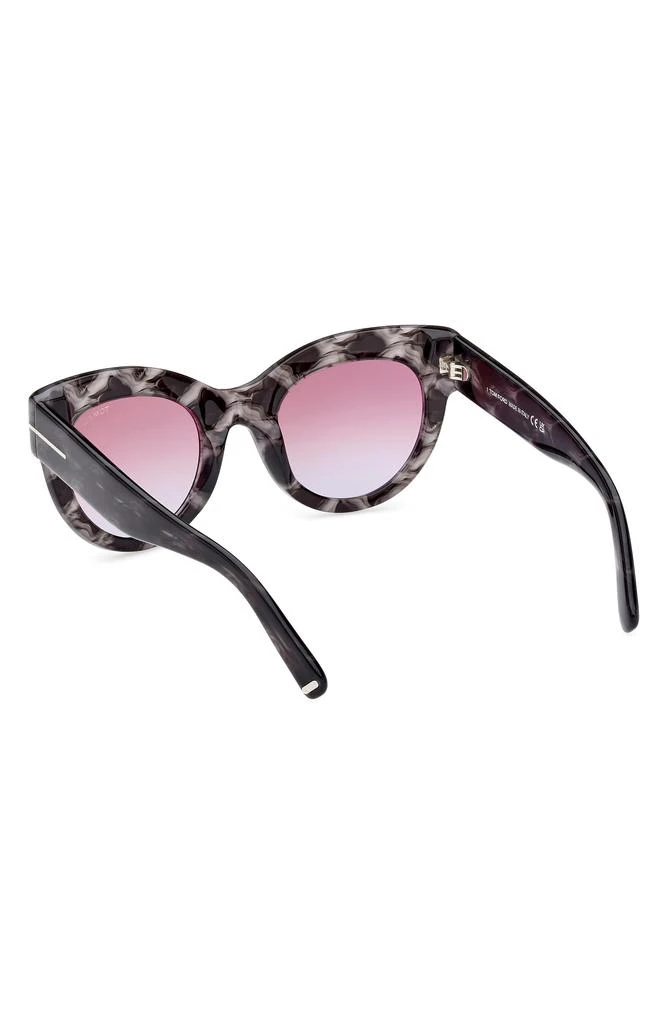 Tom Ford Women’s magenta Cat-Eye Sunglasses Tom Ford Lucia Violet Gradient Cat Eye Ladies Sunglasses  main image 4