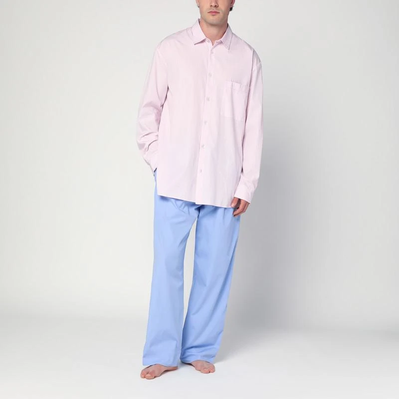 Tekla Pink striped pyjama shirt 2