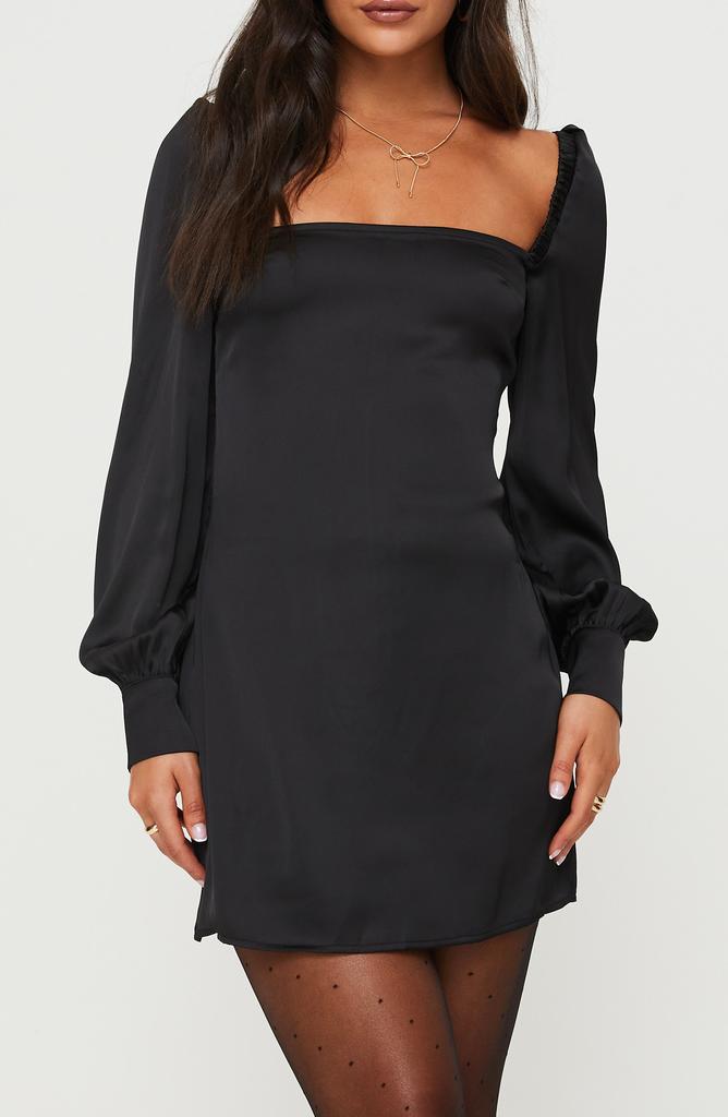 Princess Polly Cottee Long Sleeve Satin Minidress