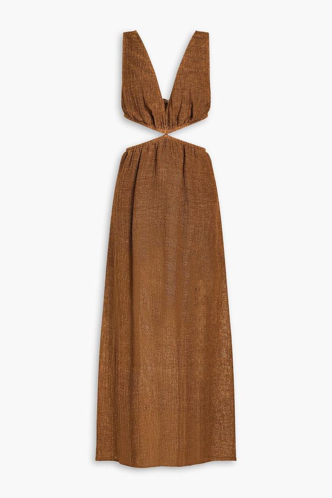 Le Kasha Dessouk cutout linen-gauze maxi dress