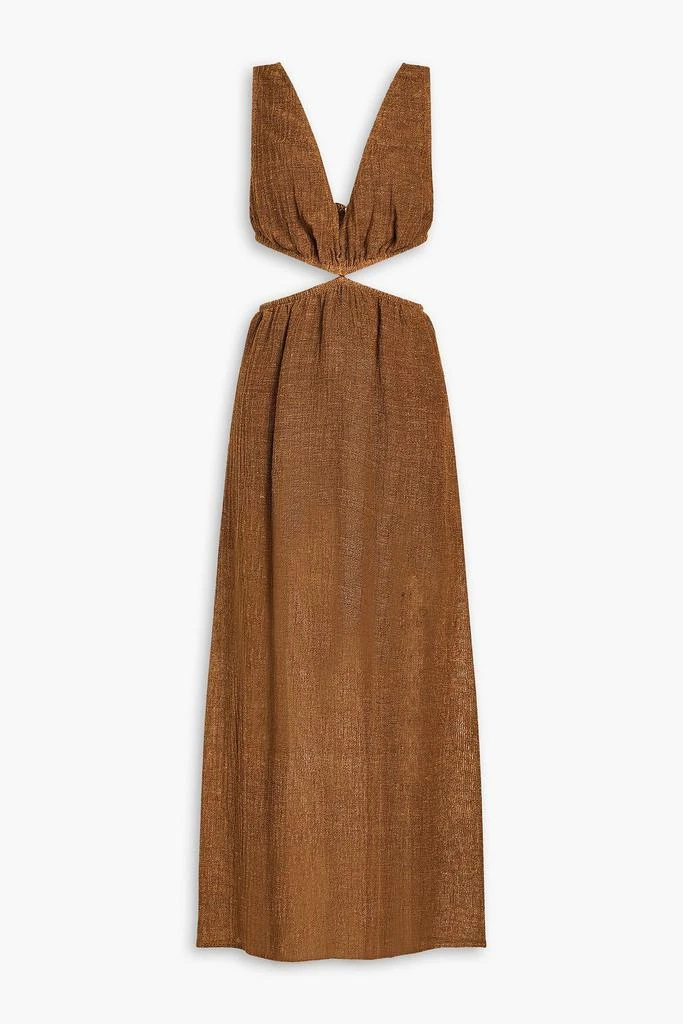 Le Kasha Dessouk cutout linen-gauze maxi dress 1