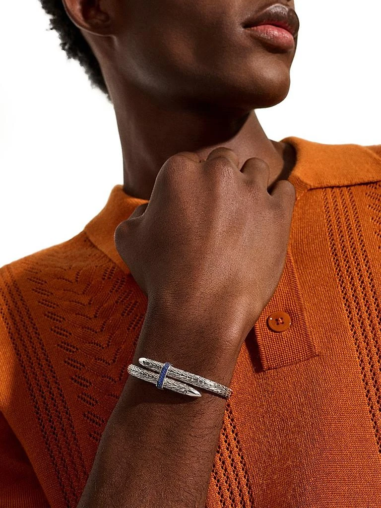 John Hardy Spear Sterling Silver 
Blue Sapphire Bracelet 2