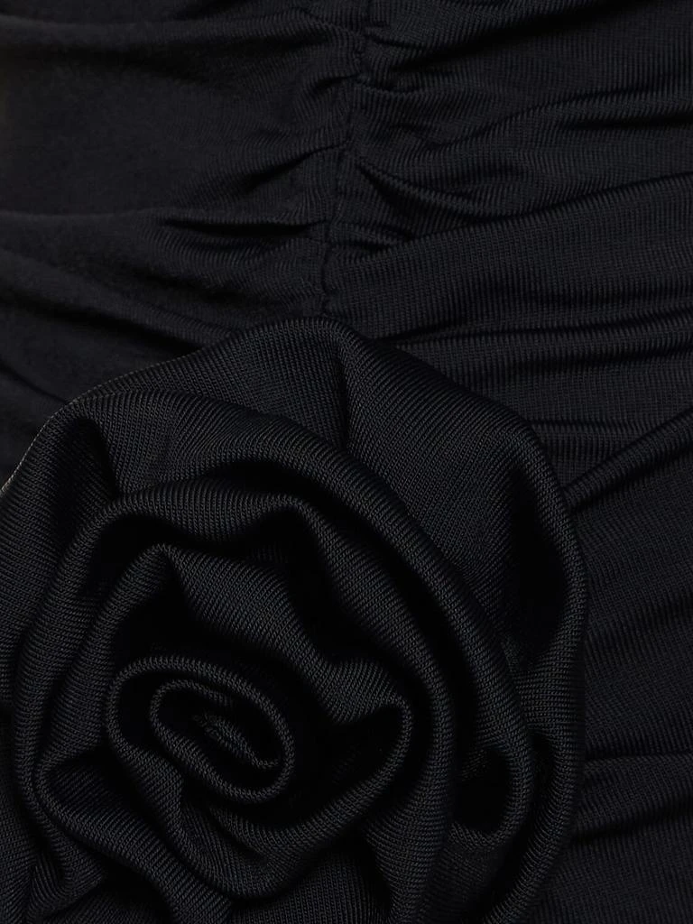 Magda Butrym Jersey One Shoulder Flower Top 3