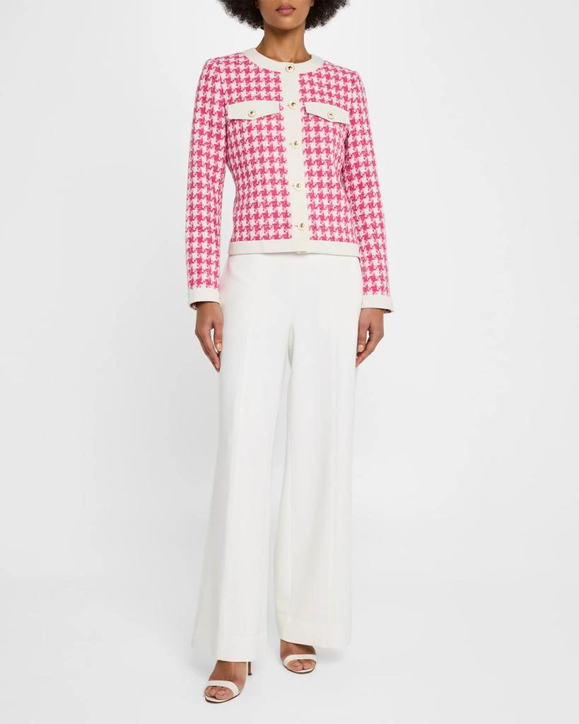 Tahari The Farley Houndstooth Tweed Jacket 2
