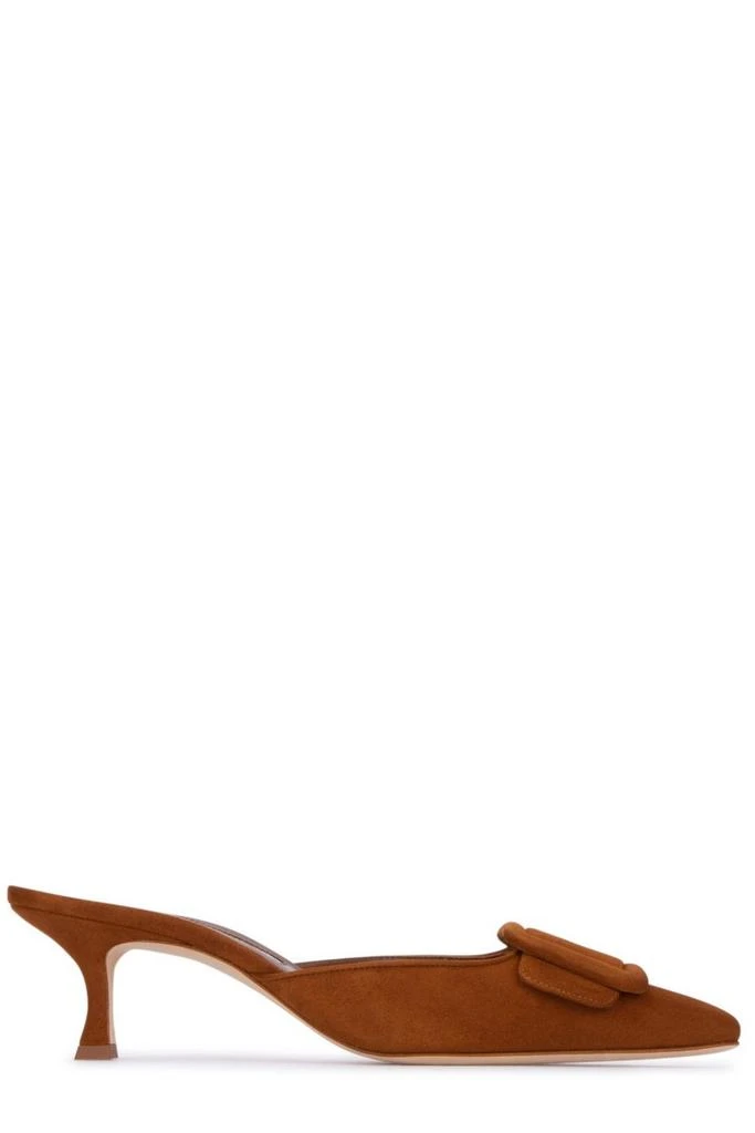Manolo Blahnik Manolo Blahnik Maysale Buckle Detailed Mules 1