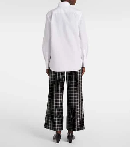 Valentino Faux pearl-embellished cotton poplin shirt 3