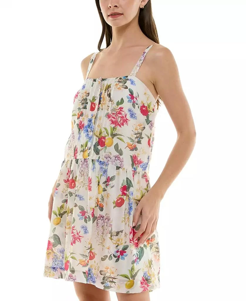Taylor Petite Printed Pintuck-Bodice Sleeveless Shift Dress 2
