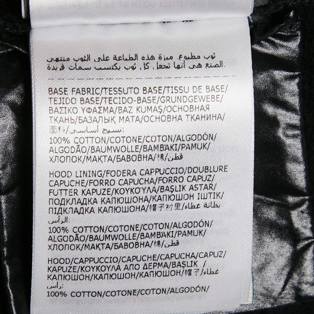 Moncler Moncler x Adidas Black Cotton Knit Puffer Trim Hoodie XS 9