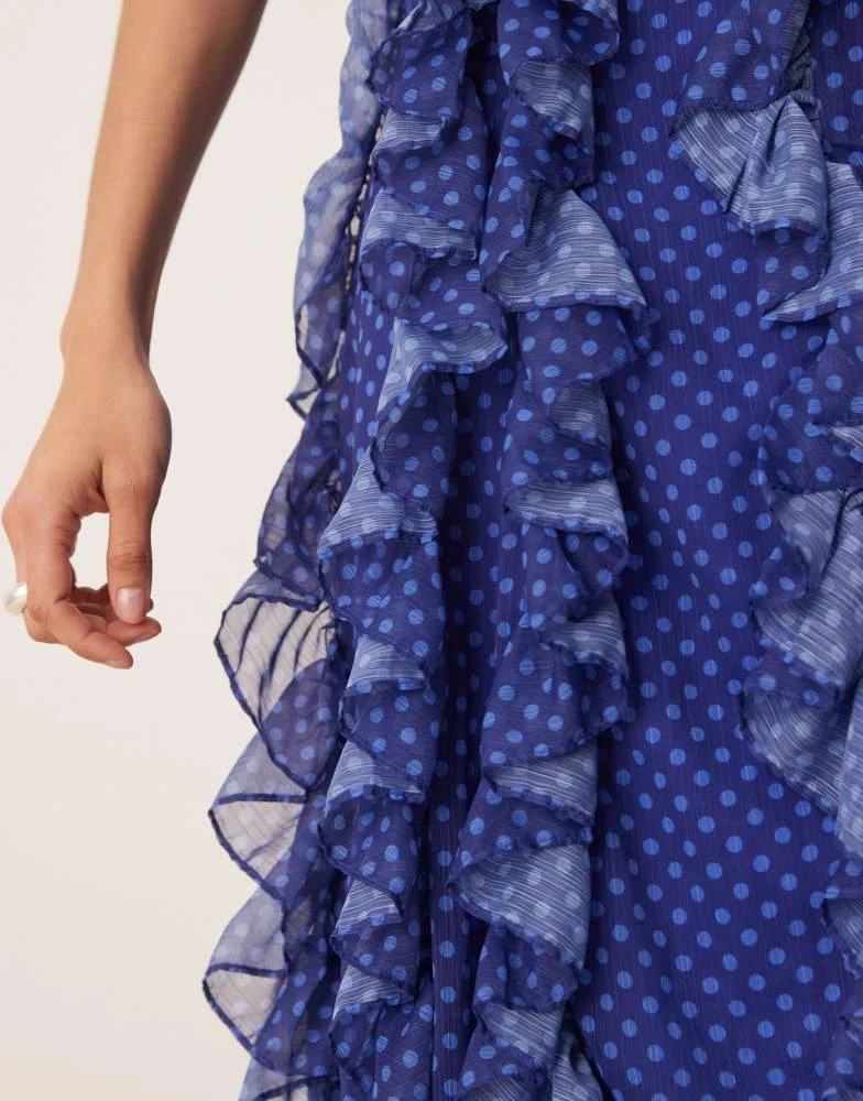 aster blue dress Aster flounce dress blue – simplethingsil main image 1