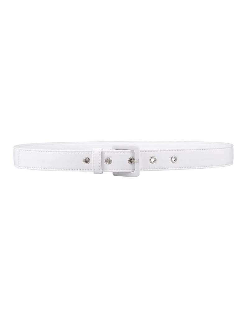 ERMANNO White Belt With Studs 1