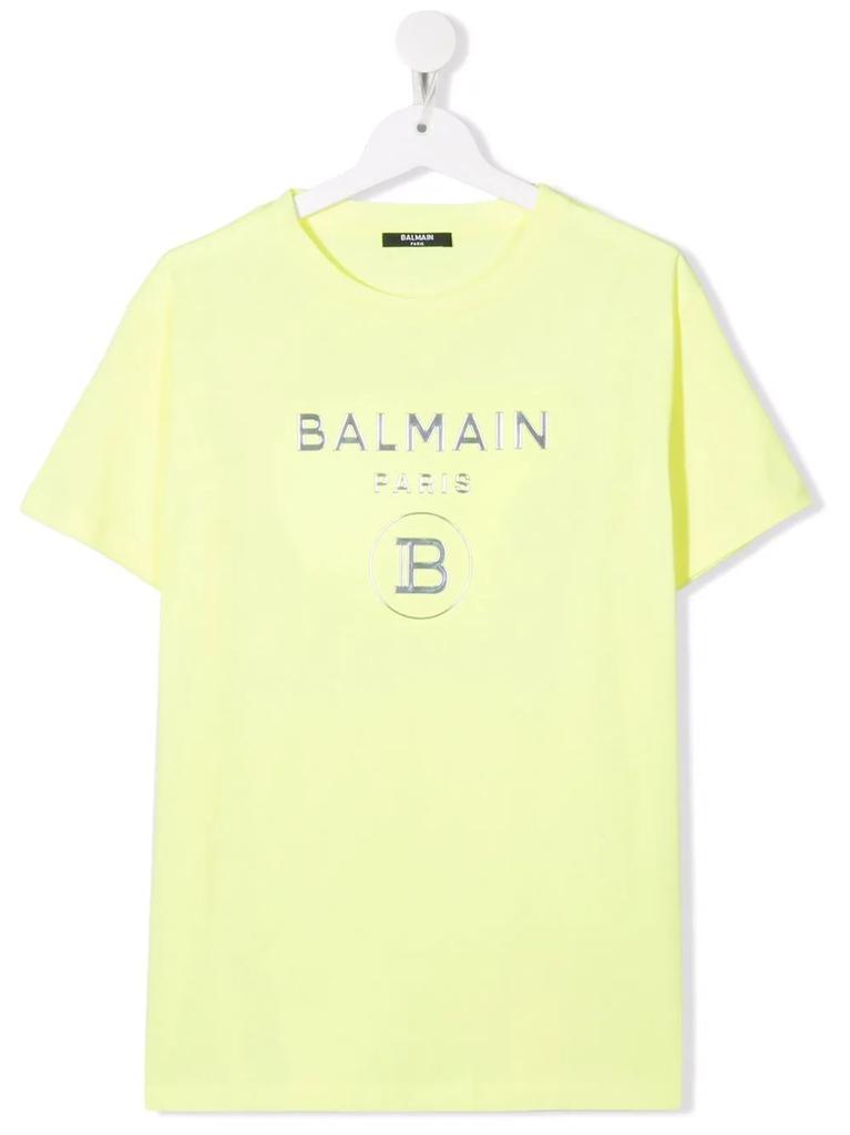 Balmain TEEN logo-embossed cotton T-shirt - kids