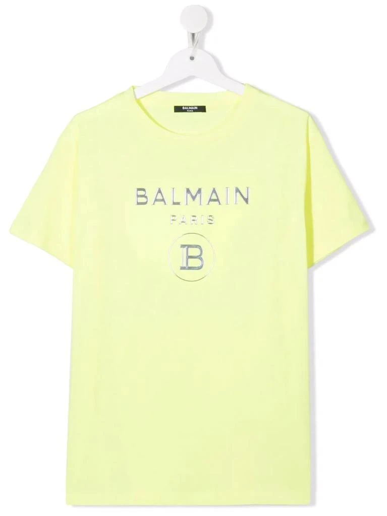 Balmain TEEN logo-embossed cotton T-shirt - kids 1
