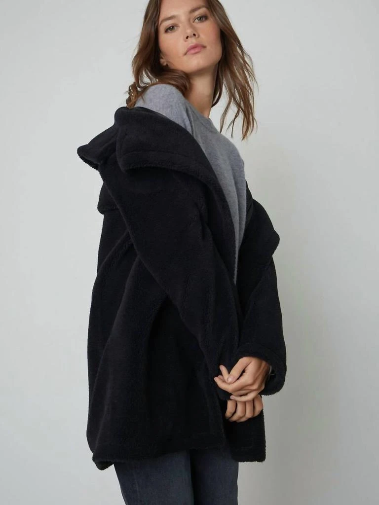 Velvet by Graham & Spencer Christine Sherpa Coat In Black 3