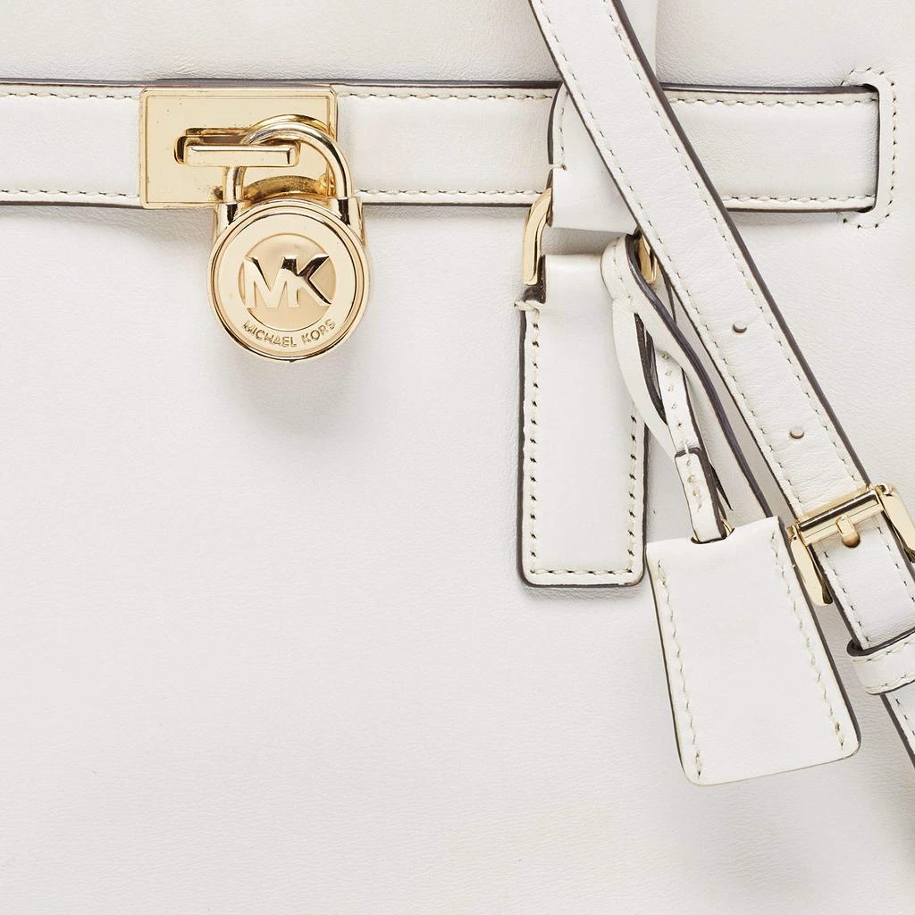 Michael Kors MICHAEL Michael Kors White Leather Hamilton East West Tote 5