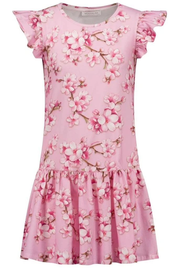 MONNALISA Monnalisa St. Peach Floral Printed Dress 1