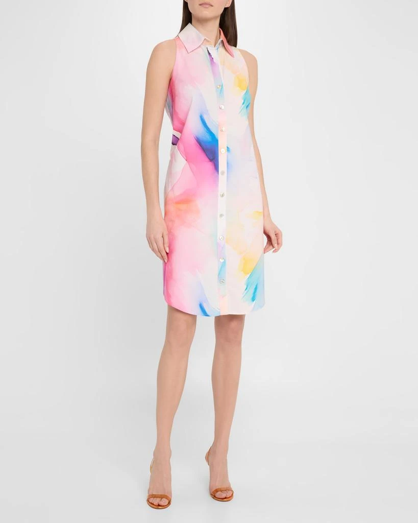 Finley Swing Sleeveless Abstract-Print Shirtdress 2