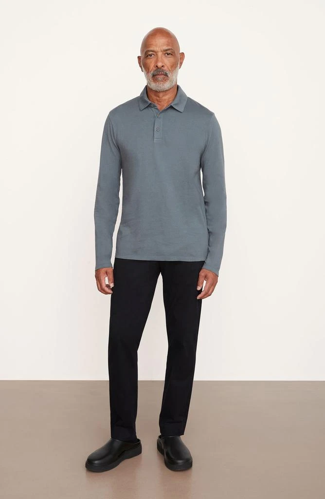 Vince Garment Dyed Long Sleeve Polo 4