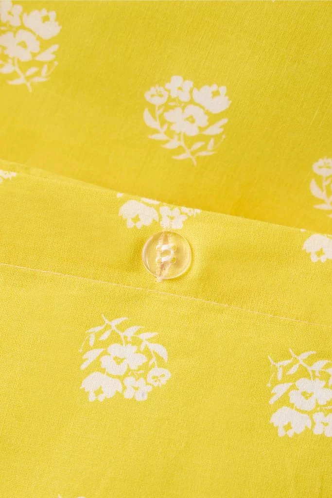 Urban Outfitters Posies On Yellow Brushed Cotton Duvet Cover Set 4