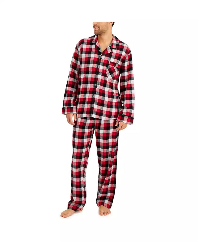 Hanes Men's Flannel Plaid Pajama Set 1