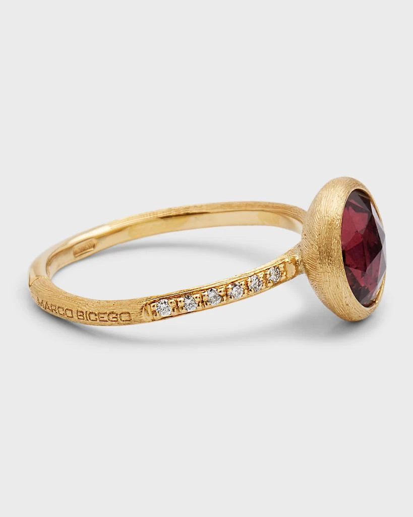 Marco Bicego 18K Yellow Gold Ring with Pink Tourmaline and Diamonds, Size 7 4