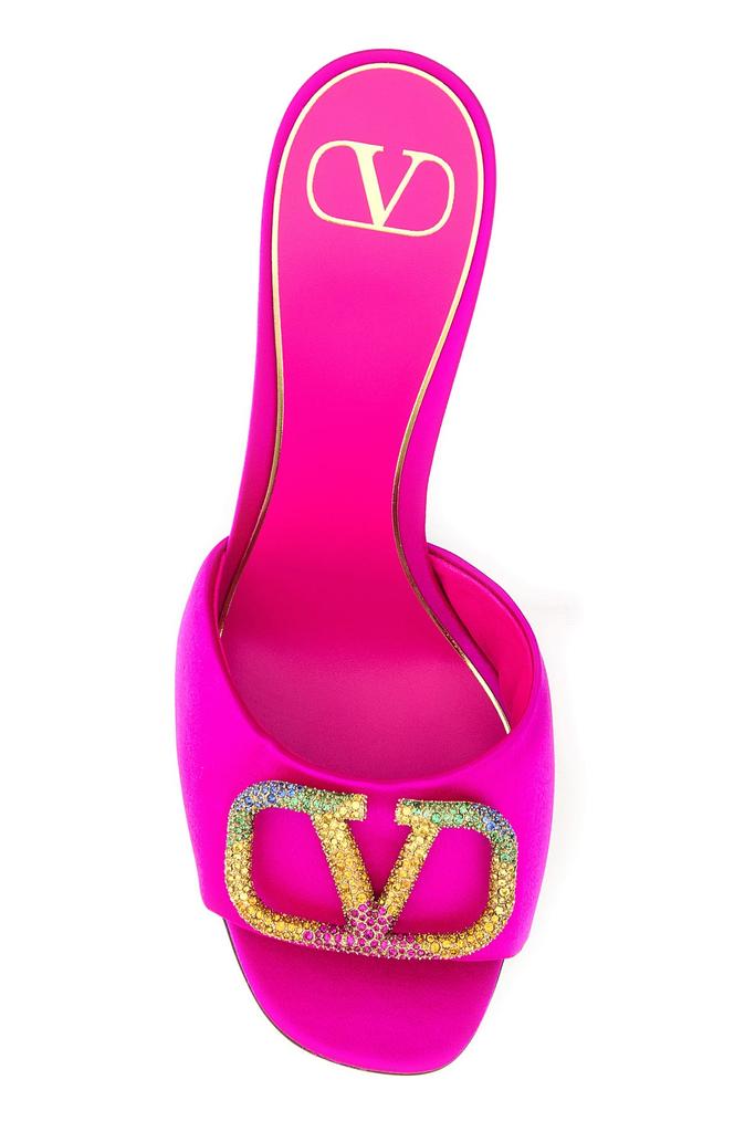 サンダル・ミュール Valentino Garavani Fuchsia Satin Escape Slippers Valentino Fuchsia satin Valentino Garavani Escape mules
