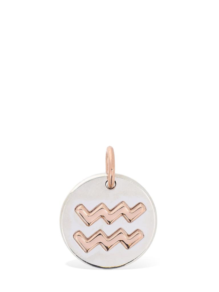 Dodo 9kt Rose Gold & Silver Aquarius Charm