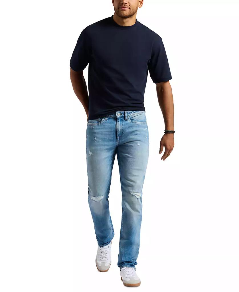 BUFFALO David Bitton Men's Straight Six Straight-Fit Distressed Jeans