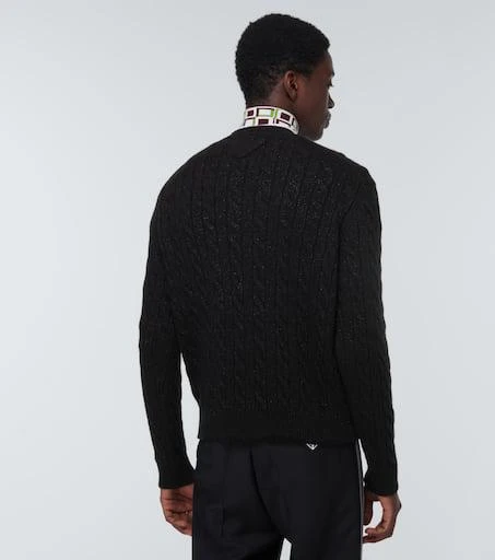 Prada Metallic knit wool-blend sweater 4