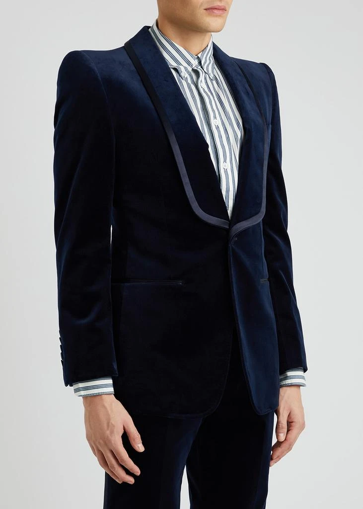 Gucci Navy velvet blazer 2