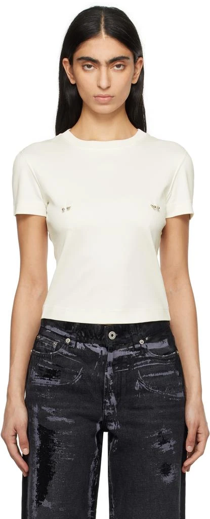 Mugler White Pierced Baby T-shirt 1
