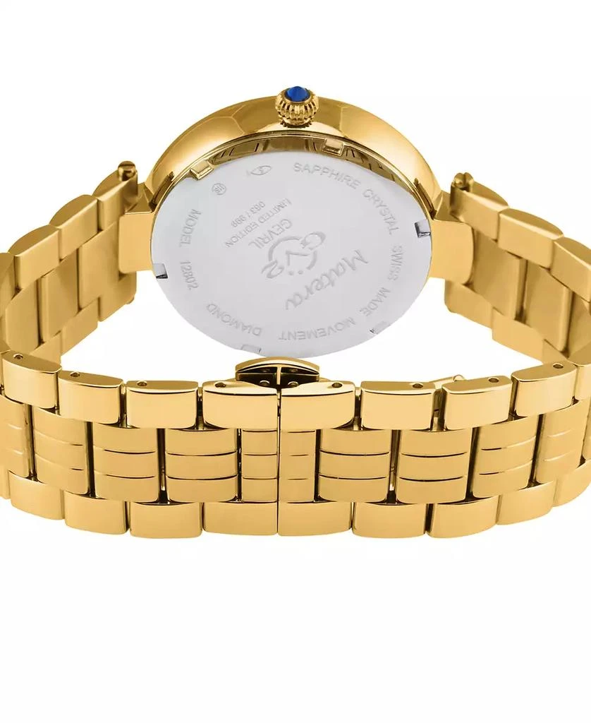 Gevril Women
s Matera Swiss Quartz Gold-Tone Stainless Steel Watch 35mm 3