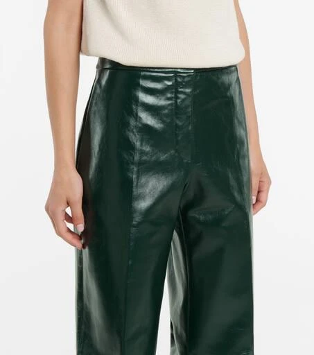 Jil Sander High-rise leather wide-leg pants 4