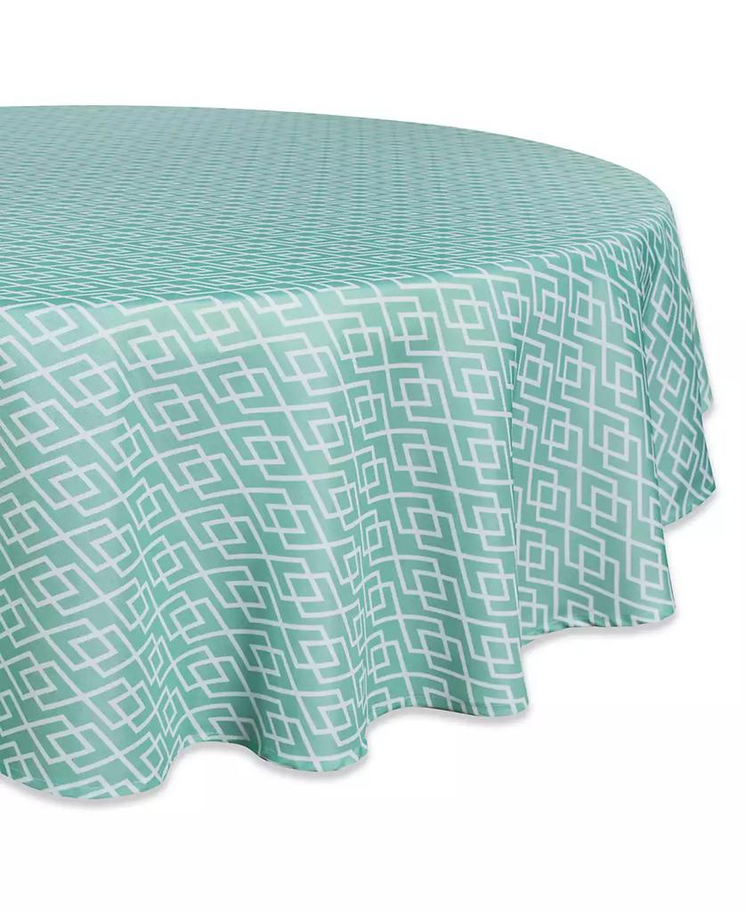 Design Imports Diamond Outdoor Tablecloth 60" Round