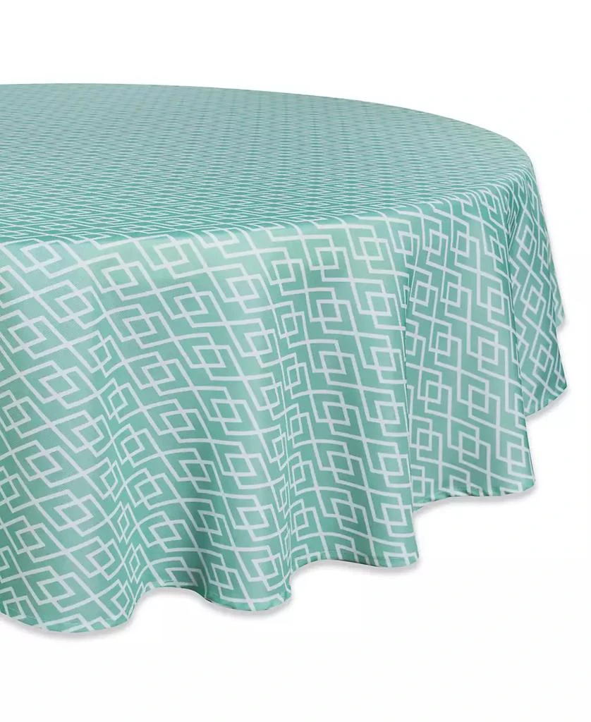 Design Imports Diamond Outdoor Tablecloth 60" Round 1