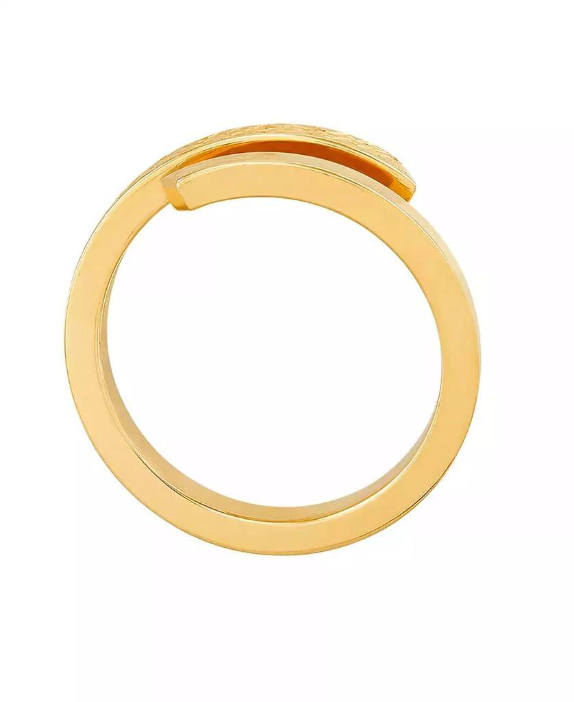 Italian Gold Polished Diamond Cut Bypass Ring in 10K Yellow Gold 5